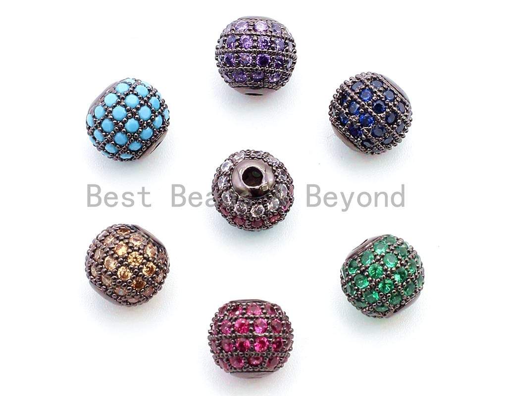 Fuchsia CZ Micro Pave Round Wheel Spacer Beads, Cubic Zirconia Spacer –  Bestbeads&Beyond