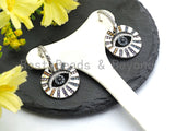 CZ Evil Eye Dangle Earrings, Sku#J58