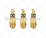 CZ Micro Pave Hand Shape Pendant/Charm,Cubic Zirconia Charm,