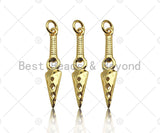 Gold Filled Sword with Holes Shape Pendant, 18K Gold Filled Sword Charm, Necklace Bracelet Charm Pendant, 6x27mm, Sku#Y446