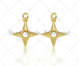 Gold Filled North Star Shape Pendant, 18K Gold Filled Star Charm, Necklace Bracelet Charm Pendant, 15x18mm, Sku#Y447