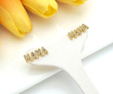 CZ MAMA Stud Earring, Sku#LD134