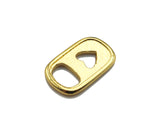 18K Gold Enamel Soda Pop Tab Charm, Heart Soda Pull-tab Charm,Enamel Jewelry Making Craft Supplies,11x17mm, Sku#LD25
