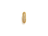 Big Hole CZ Pave Oval beads, Cubic Zirconia Spacer Beads, European Large hole Oval Bead, 3x7x11mm, sku#Z884