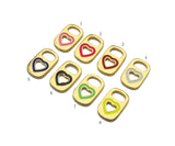 18K Gold Enamel Soda Pop Tab Charm, Heart Soda Pull-tab Charm,Enamel Jewelry Making Craft Supplies,11x17mm, Sku#LD25