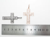 Large CZ Micro Pave Cross Pendant with Cross Symbol,Gold/Silver/Black/Rose Gold Cross,Cubic Zirconia Jewelry Findings,28x38mm,sku#F484
