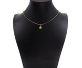 18K Dainty Gold Cute Smiley Face Shape Pendant/Charm,Smiley