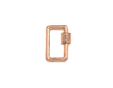 Clear CZ Micro pave Rectangle Shape Clasp, CZ Pave Clasp, Gold/Silver/Rose Gold/Gunmetal Carabiner Clasp, 13x21mm, sku#H186
