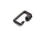 Clear CZ Micro pave Rectangle Shape Clasp, CZ Pave Clasp, Gold/Silver/Rose Gold/Gunmetal Carabiner Clasp, 13x21mm, sku#H186