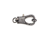 Full CZ Micro Pave Lobster Claw Clasp/Link Connector with Jump Ring, Pave Claw Clasp, Diamond Pave Clasp, 27x14mm,Sku#H307