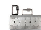 Clear CZ Micro pave Rectangle Shape Clasp, CZ Pave Clasp, Gold/Silver/Rose Gold/Gunmetal Carabiner Clasp, 13x21mm, sku#H186