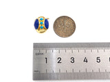 Cobalt Enamel Round Ball Pendant Charm, 3D Ball Turquoise Blue Pendant, Gold Enamel Ball Pendant, Enamel Jewelry Findings,12x13mm,Sku#L454