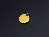 Moon Star on Disc Pendant, Embossment Coin Pendant, 24K Gold Tone,12mm, Sku#Z774