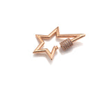 Clear Cz Micro pave Star Clasp, CZ Pave Clasp, Gold/Silver/Rose Gold/Gunmetal Carabiner Clasp, 21x32mm, sku#H187