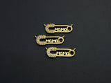 CZ Micro Pave Mama Safety Pin Pendant, Safety Pin Cubic Zirc