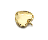 High Polished Hand and Foot On Heart Shape Charms,  18x18mm,Sku#F1273C