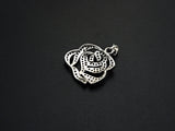CZ Micro Pave Rose Flower Pendant/Charm,Cubic Zirconia Paved