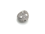 CZ Micro Pave Nugget beads with Star, Cubic Zirconia Spacer Beads, CZ Pave Spacer Bead, 7x13x14mm, sku#Z874