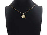 CZ Micro Pave Rose Flower Pendant/Charm,Cubic Zirconia Paved