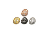 CZ Micro Pave Nugget beads with Star, Cubic Zirconia Spacer Beads, CZ Pave Spacer Bead, 7x13x14mm, sku#Z874