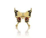 Colorful Enamel Butterfly Shape Pendant/Charm,Black White Red Enamel Butterfly, Necklace Bracelet Enamel Charm Pendant,21x22mm, Sku#LK199