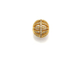 CZ Pave Cage beads, Cubic Zirconia 11x12mm Spacer Beads, Gold/Silver Spacer Beads, sku#Z875