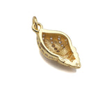 CZ Micro Pave Sea Snail Shape Pendant/Charm, sea shell charm, Sku#L401