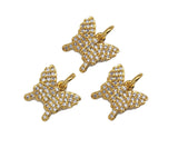 18k Dainty Gold Butterfly Charms, Butterfly Charms, Gold Butterfly Pendant, Butterfly Necklace Bracelets Charms, 13x12mm, Sku#F1310