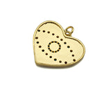 Gold Filled White Enamel Evil Eye On Red Enamel Heart Pendant,CZ Micro Pave 18K Gold Filled Enamel Charm, Enamel Jewelry, 24x21mm,Sku#Y457