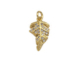 Dainty Gold Silver Leaf Charms, Dainty Charms, Gold Leaf Pendant, Leaf Bracelet Necklace Charms, 9x15mm, Sku#F1311