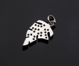 Dainty Gold Silver Leaf Charms, Dainty Charms, Gold Leaf Pendant, Leaf Bracelet Necklace Charms, 9x15mm, Sku#F1311