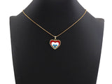 Enamel Colorful Evil Eye Heart Shape Pendant,CZ Micro Pave O