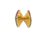 Gold Filled Colorful CZ Micro Pave Wheel Shape Pendant, 18K Gold Filled Charm, Necklace Bracelet Pendant Charm,12x11mm,Sku#Y458