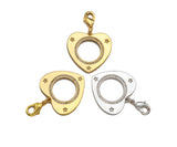 CZ Micro Pave Round Hollow Out Heart Pendant/Charm, Bracelet Necklace CZ Heart Pendant Charm, Silver/Gold Tone,25x24mm,Sku#L459