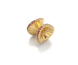 Gold Filled Colorful CZ Micro Pave Wheel Shape Pendant, 18K Gold Filled Charm, Necklace Bracelet Pendant Charm,12x11mm,Sku#Y458