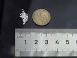 Dainty Gold Silver Leaf Charms, Dainty Charms, Gold Leaf Pendant, Leaf Bracelet Necklace Charms, 9x15mm, Sku#F1311