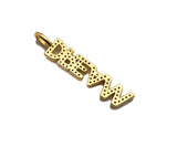 CZ Micro Pave Dream Word Pendant/Charm,Cubic Zirconia Charm, Necklace Bracelet Charm Pendant,6x34mm, Sku#Z1289