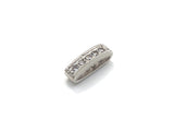 CZ Micro Pave Two Hole Oval Spacer beads, Cubic Zirconia Spacer Beads For double Strands,, 4x5x13mm, sku#Z880