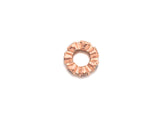CZ Big Hole Round Ring Flower Micro Pave Beads, Gold/Rose Gold/Silver Cubic Zirconia Spacer Beads, DIY Jewelry, 3x9mm, sku#Z1042