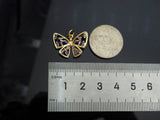 Gold Filled Violet Baguette CZ Micro Pave Butterfly Pendant,14K Gold Filled Butterfly Charm, Necklace Bracelet Pendant,21x15mm,Sku#CP23