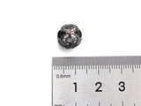 CZ Pave Round Spacer beads,  Enamel Black Dots Round Pave Ball, 11mm Cubic Zirconia Spacer Beads, sku#Z926