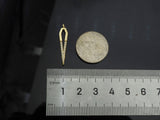 Gold Filled CZ Micro Pave Teardrop Shape Pendant, 14K Gold Filled Charm, Necklace Bracelet Charm Pendant,6x27mm,Sku#CP25