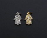 CZ Micro Pave Hamsa Hand charm,sku#L275
