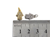 CZ Micro Pave Hamsa Hand charm,sku#L275