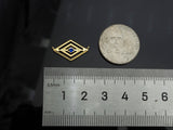 Gold Filled Cobalt CZ Micro Pave Evil Eye Rhombus Shape Pendant,14K Gold Filled Evil Eye Charm, Necklace Bracelet Pendant,11x19mm,Sku#CP26