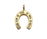 CZ Micro Pave Wishbone Shape Pendant, Cubic Zirconia Horseshoe Shape Charm, sku#L367