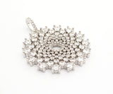 40mm Large CZ Micro Pave Shiny Radial Flower Pendant/Charm, Cubic Zirconia Paved Charm, Filigree Necklace Bracelet Charm Pendant,sku#F506