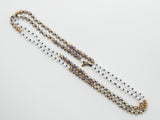 36 Long Hand Knotted Multi Color Crystal Necklace, sku #D30C
