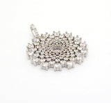 40mm Large CZ Micro Pave Shiny Radial Flower Pendant/Charm, Cubic Zirconia Paved Charm, Filigree Necklace Bracelet Charm Pendant,sku#F506