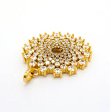 40mm Large CZ Micro Pave Shiny Radial Flower Pendant/Charm, Cubic Zirconia Paved Charm, Filigree Necklace Bracelet Charm Pendant,sku#F506